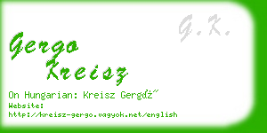 gergo kreisz business card